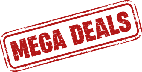 Mega Deals square grunge stamp