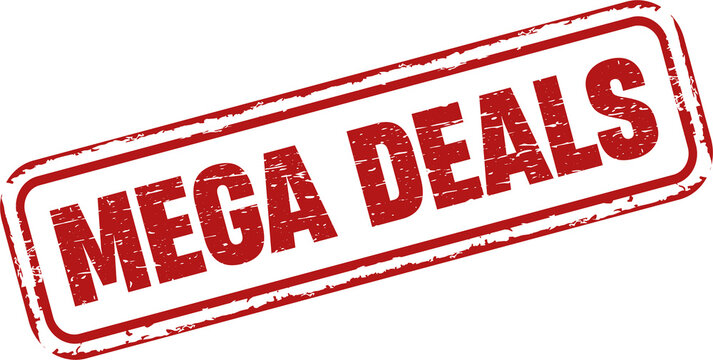 Mega Deals square grunge stamp