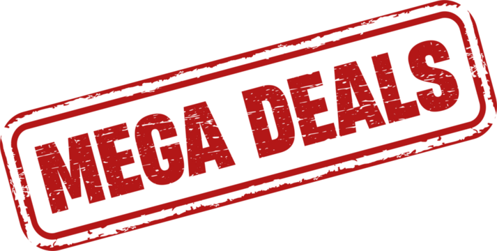 Mega Deals square grunge stamp