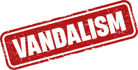 Vandalism square grunge stamp