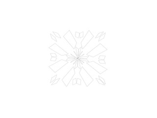 christmas snowflake isolated on white