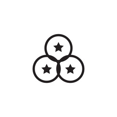 Oval Graphic Logo. Symbol & Icon Vector Template.