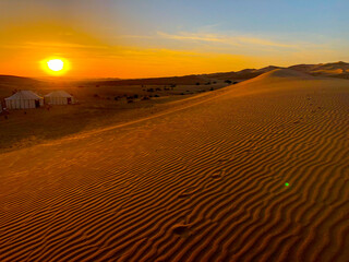 sunset in the desert