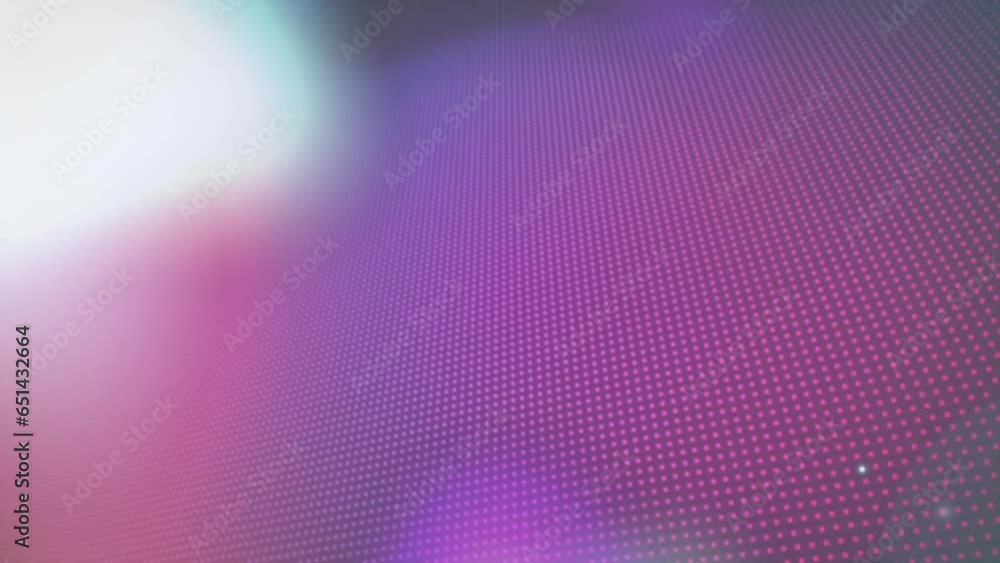 Poster animation of multicolored lens flares and dots over black background