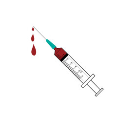 A needle with blood drawing for place in a tube for testing in the laboratory.