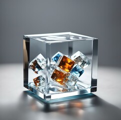 glass, ice, water, drink, cube, cold, isolated, white, blue, transparent, bottle, liquid, cubes, crystal, 