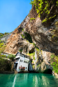 The Source of the Buna River at Blagaj Tekke, Near Mostar in Bosnia and Herzegovina