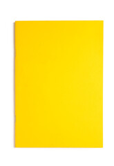 Yellow notebook isolated on white background