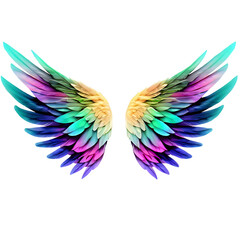 Obraz premium colorful wings on a transparent background