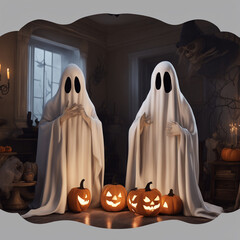 ghost in the halloween party