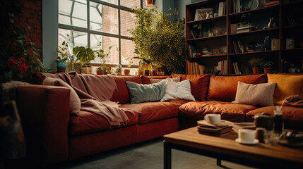 Cozy corners form on couches,  where friends chat and share stories