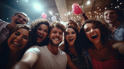 Group selfies capture the collective joy of the party