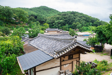 Fototapeta na wymiar views of traditional yangdong village in gyeongju, south korea