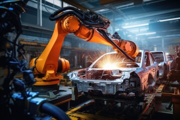 Smart factory solutions, boosting efficiency and productivity in industry 4.0, artificial intelligence in automotive design, revolution in vehicle technology, innovative high-tech, Generative AI.