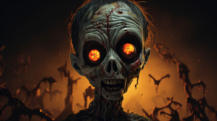 Zombie image with big eyes