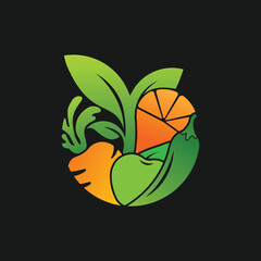Food and Fruit logo design