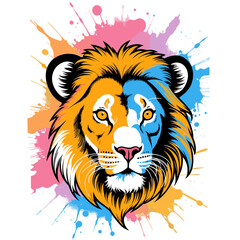Vibrant Lion Vector Icon