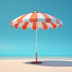Illustration of Beach Umbrella 