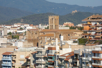 Blanes, a Mediterranean village in the province of Barcelona, at the beginning of the Catalan Costa...