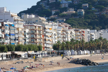 Blanes, a Mediterranean village in the province of Barcelona, at the beginning of the Catalan Costa...