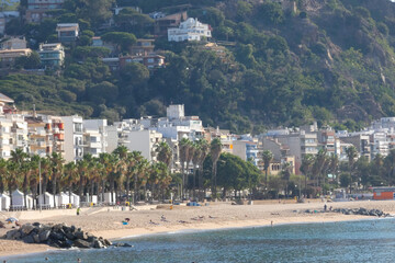 Blanes, a Mediterranean village in the province of Barcelona, at the beginning of the Catalan Costa...