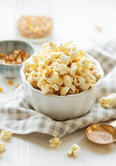 Tasty salted homemade popcorn