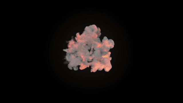 Visual Effects Animation Video with Exploding Fire Effects from the left