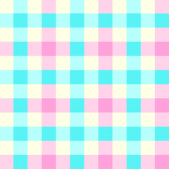 Cute pink fashion seamless pattern. Scottish tartan vichy plaid fabric print. Vector illustration.