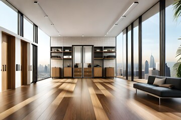 modern office interior with office