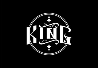 KING lettering custom Christian t shirt design