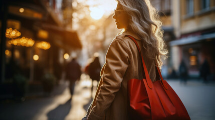 Obraz premium person walking in the street