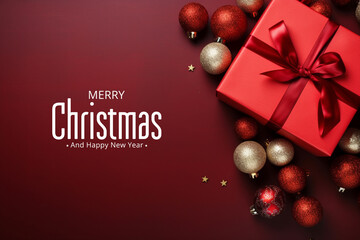 Merry christmas and happy new year background