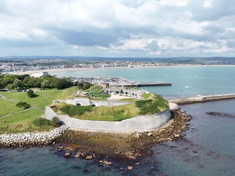 .Nothe Fort Weymouth Dorset UK drone,aerial