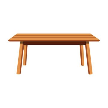 "Wooden Table Isolated"
