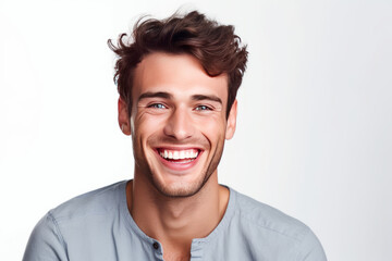 Obraz premium man with nice smile, white background