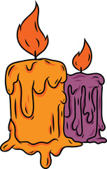 Hand Drawn Halloween Candles
