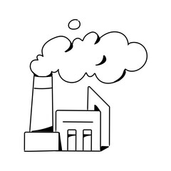 Factory Smoke and Emissions Icon