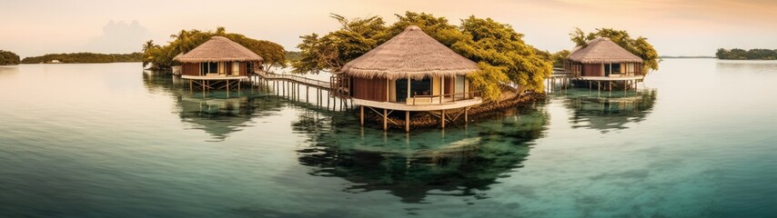 Beautiful tropical resort hotel at the sea
