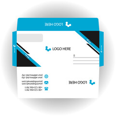 Vector corporate envelope design template.
