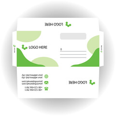 Vector corporate envelope design template.
