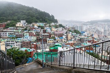 panoramic view of Gamcheon culture village in busan
