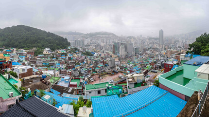 Obraz premium panoramic view of Gamcheon culture village in busan