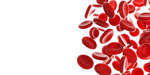 Red blood cells, a medical concept. 3d illustration