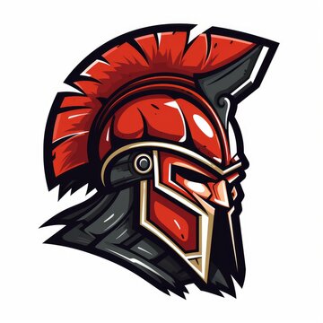 Spartan warrior logo, AI generated Image