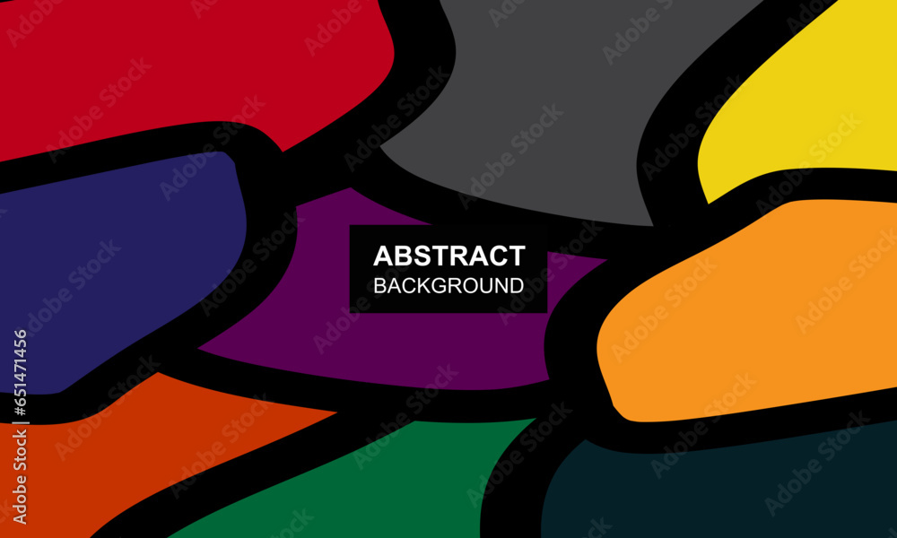 Poster abstract seamless shapes concept style pattern colorful vector banner background design