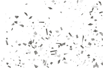 Obraz premium Silver glitter confetti on a white background. Decorative element.