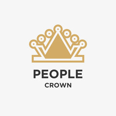 Crown logo icon design template