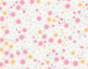 Multi-colored chrysanthemums. AI generated.