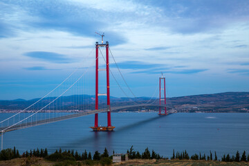 new bridge connecting two continents 1915 canakkale bridge (dardanelles bridge), Canakkale, Turkey
