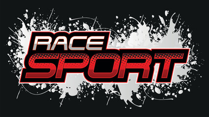 racing sticker ornament lettering